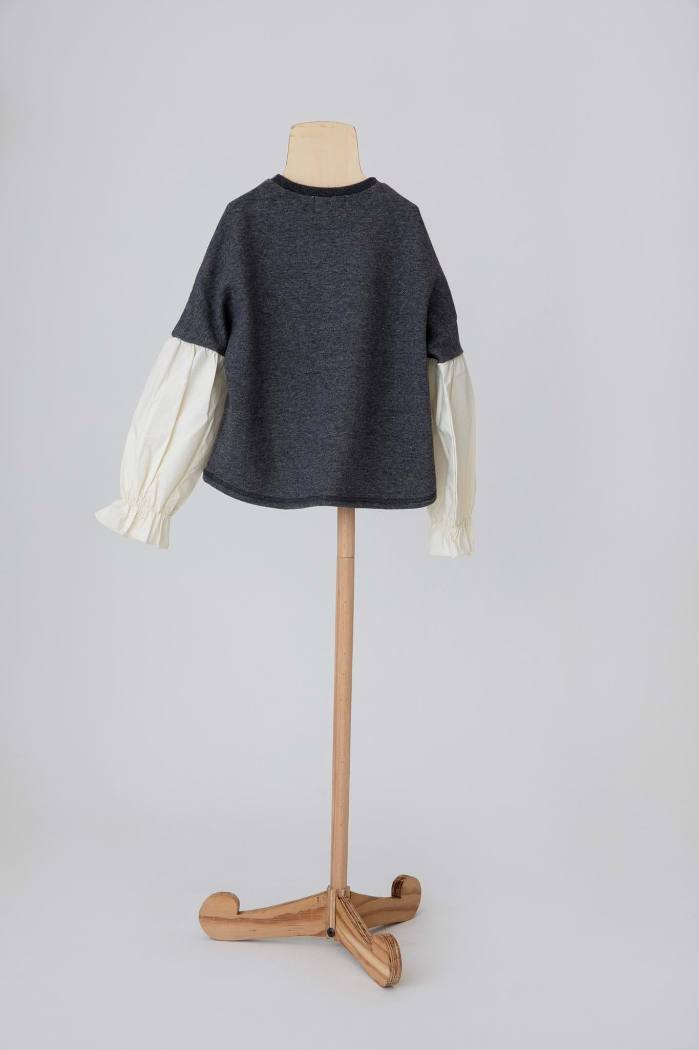 صورة grey balloon sleeves long tee
