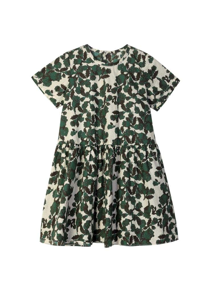 صورة GREEN FLORAL PRINTED DRESS 
