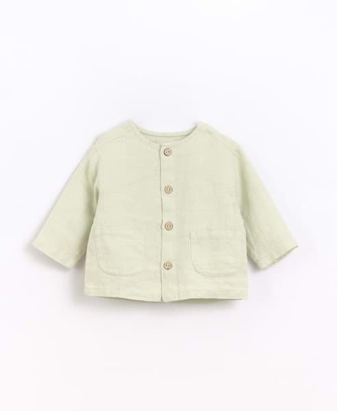 Picture of linen shirt green baby