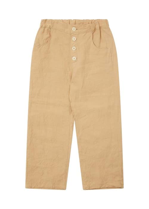 Picture of ERODIUM TROUSERS - BEIGE LINEN