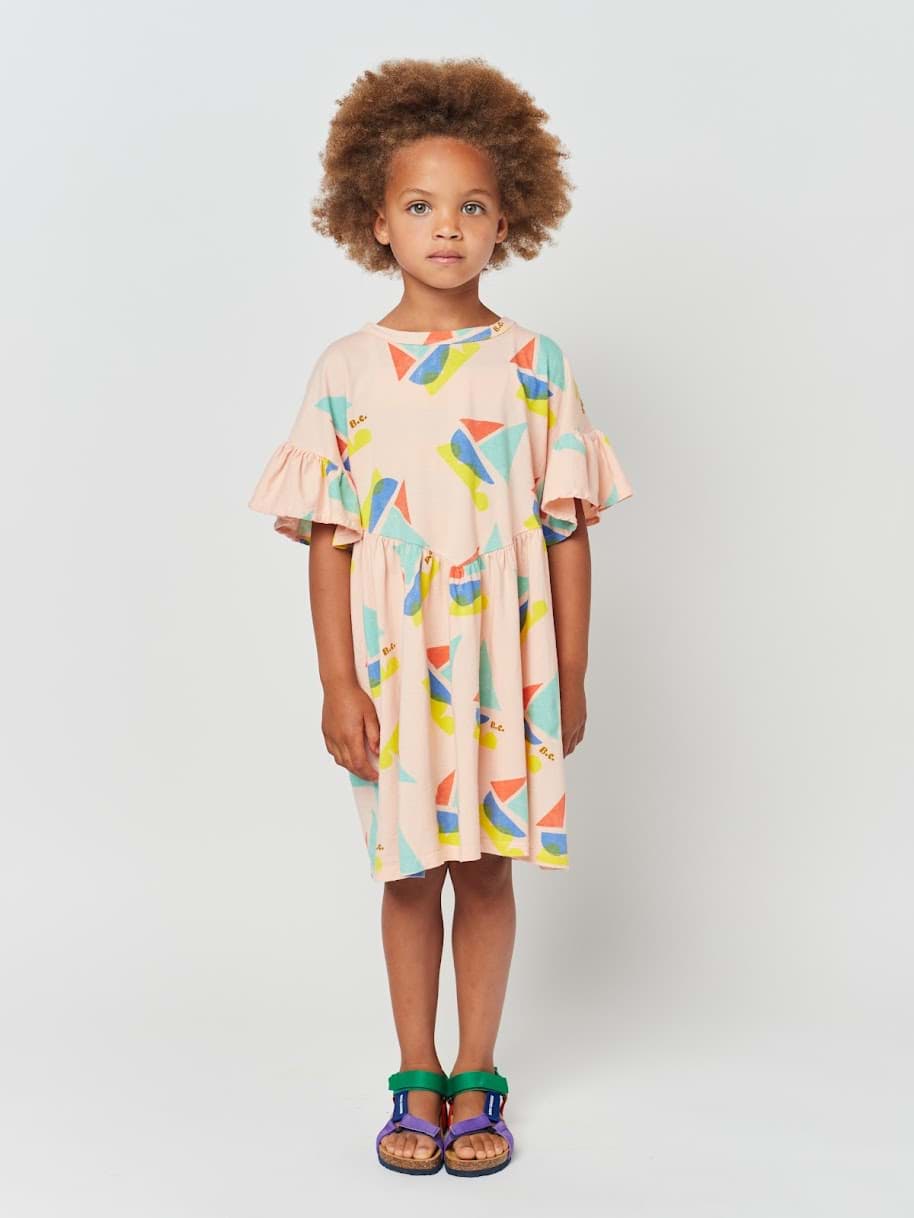 صورة Multicolor Sailboat Ruffle Dress 
