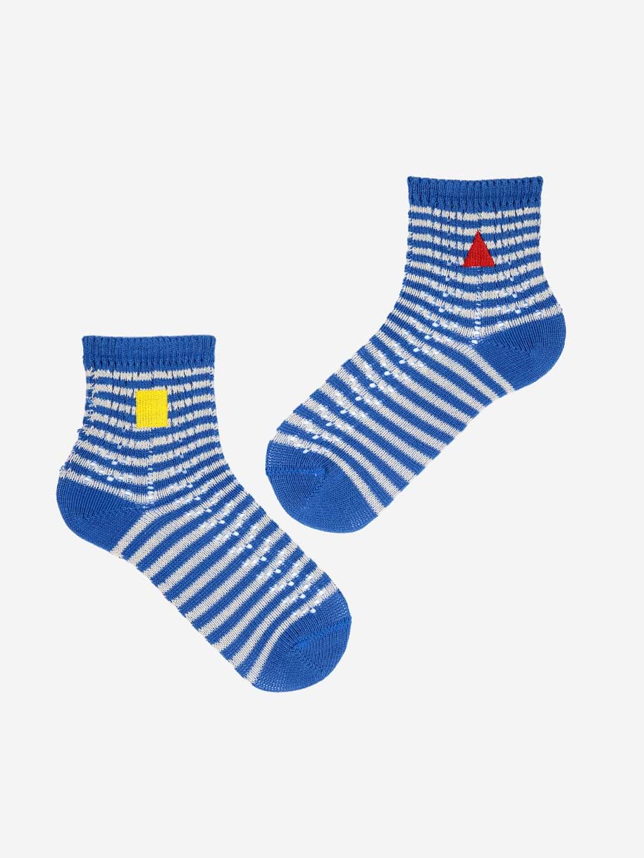 صورة Blue Stripes Shorts Socks 
