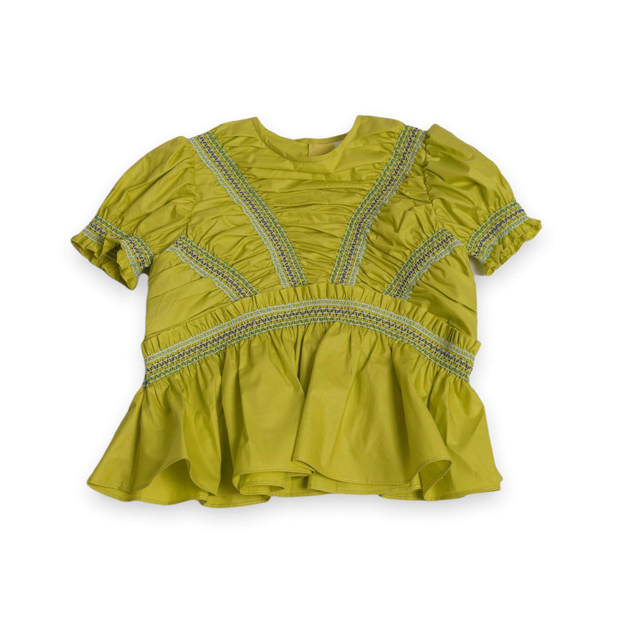 صورة Pia sunray smocked blouse (aloe)
