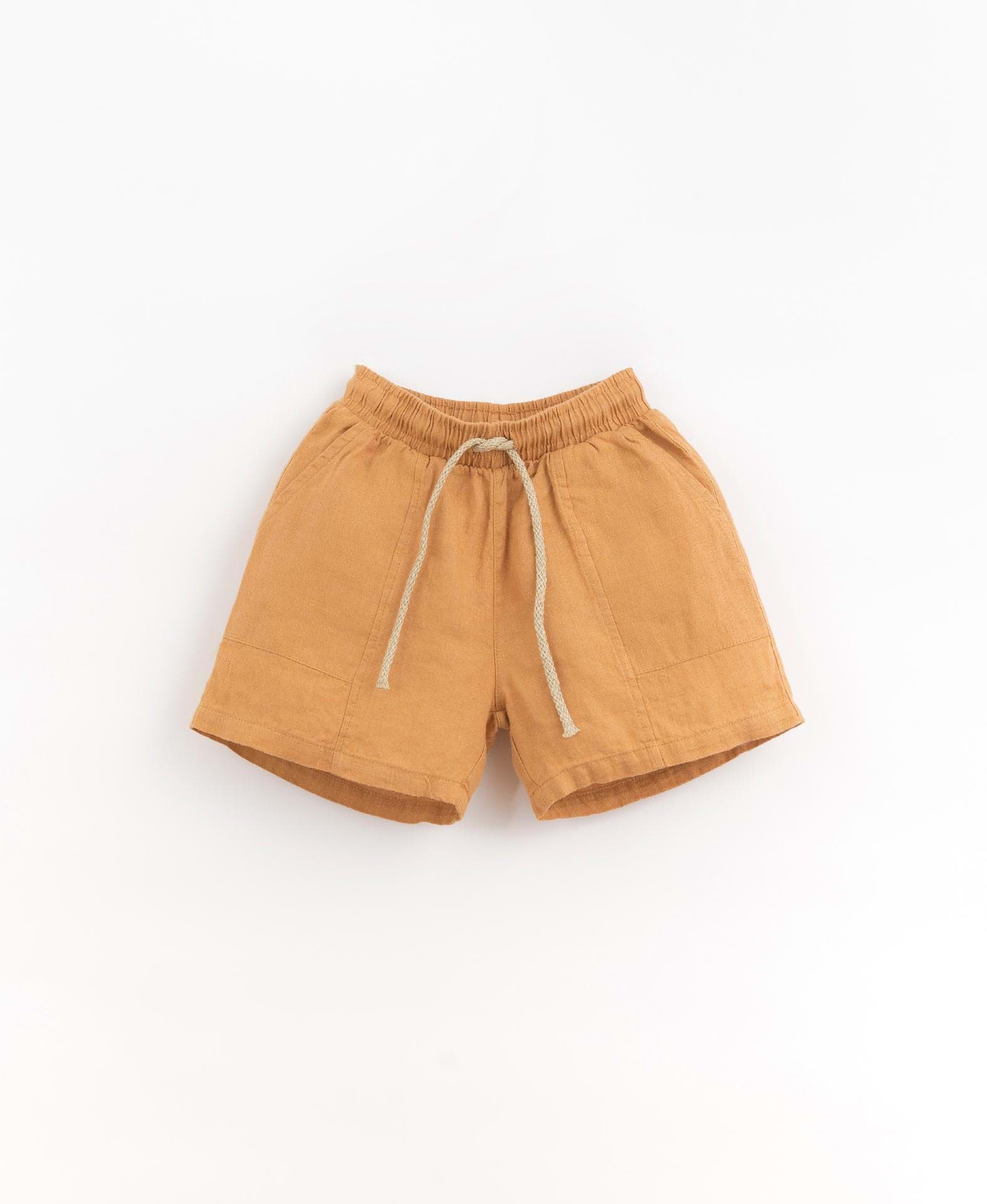 صورة Linen shorts (orange)
