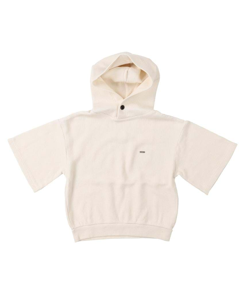 صورة W FACE 3/4 SLEEVE HOODIE (CREAM)
