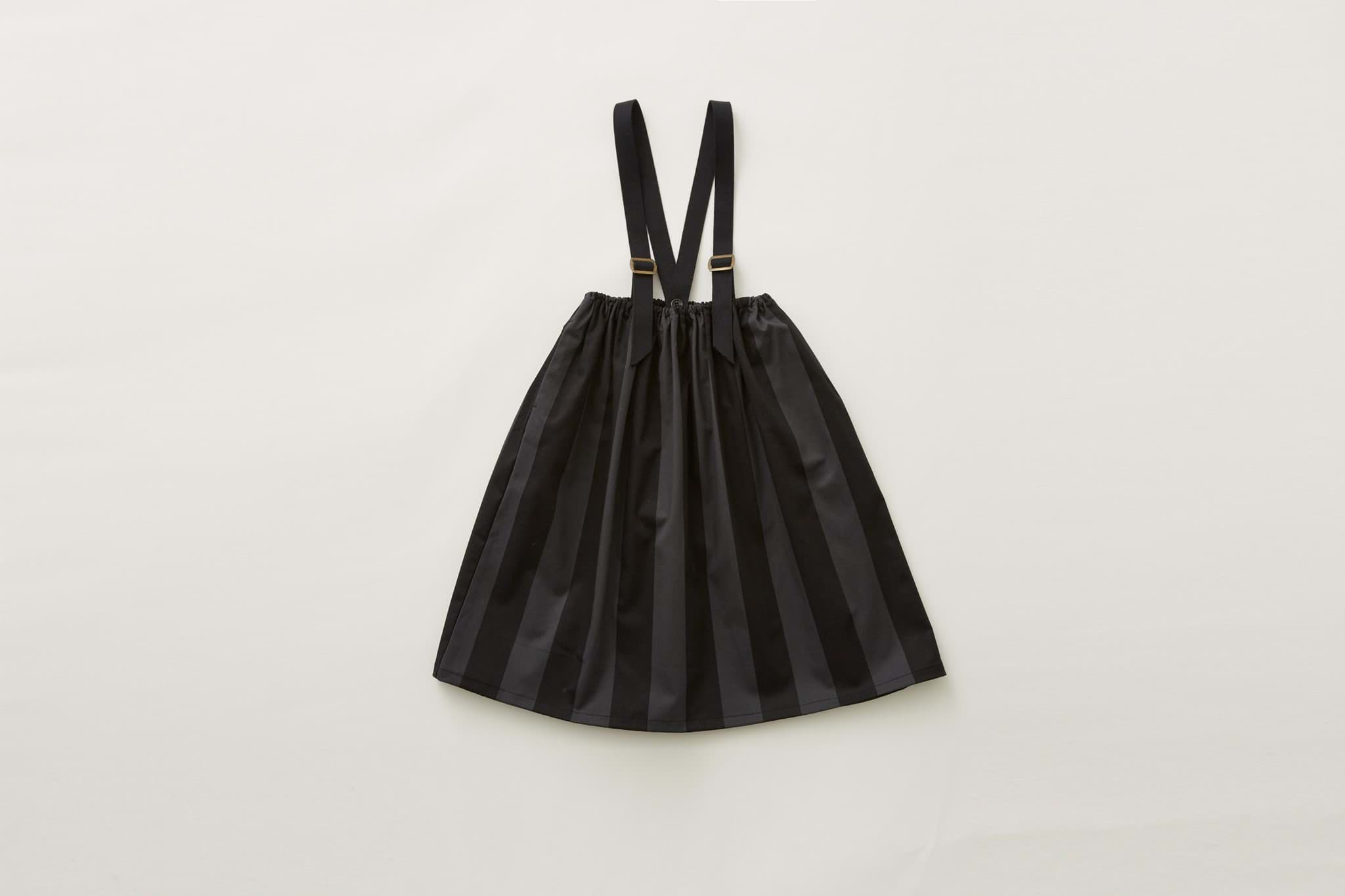 صورة Wide Stripe Suspenders Skirt
