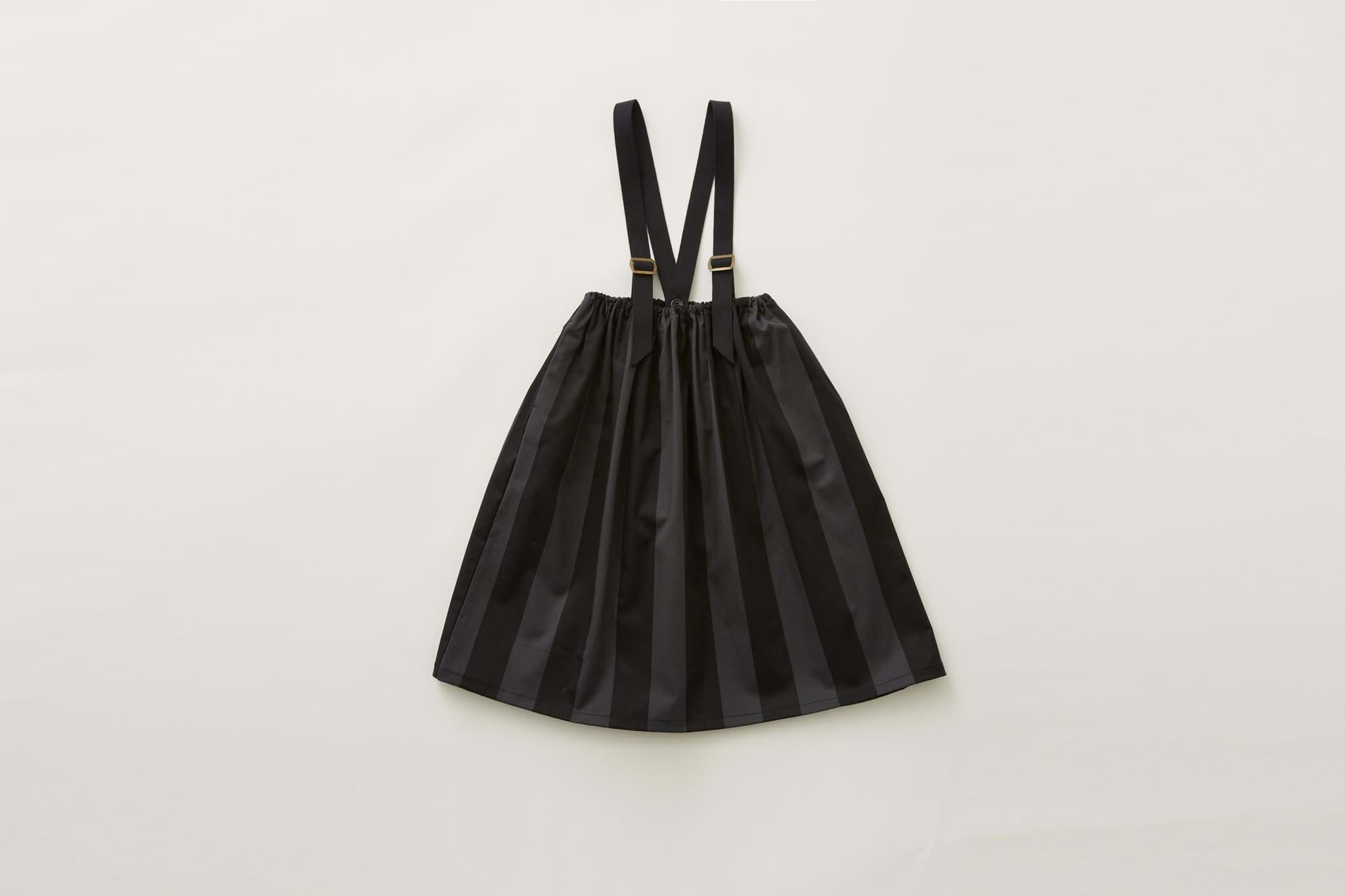 صورة Wide Stripe Suspenders Skirt
